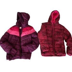 Bundle of 2 Girls’ Winter Puffer Jackets (Size 7/8)